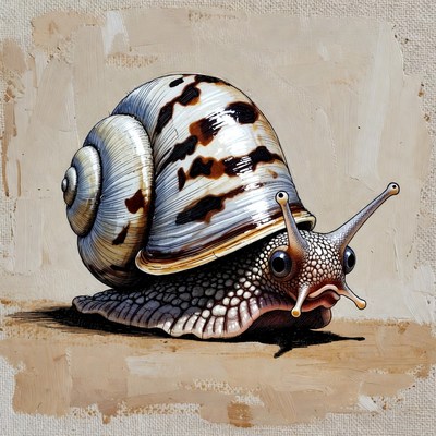 Snail with unique shell design
