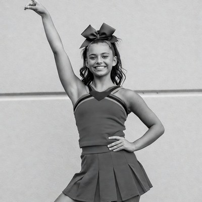 Cheerleader performing at event