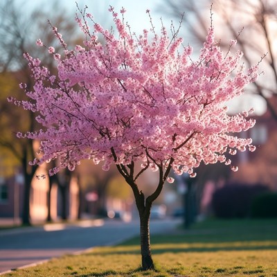 Cherry blossom tree in spring