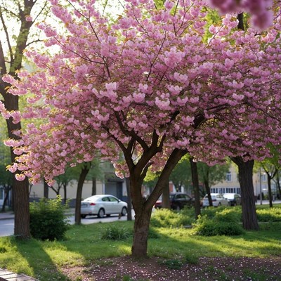 Cherry tree blooms in spring