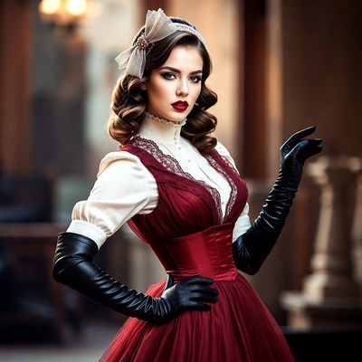 Vintage fashion in a grand setting