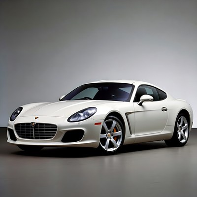 Luxury sports car on display in studio