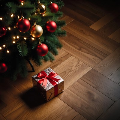 Christmas tree with gift box