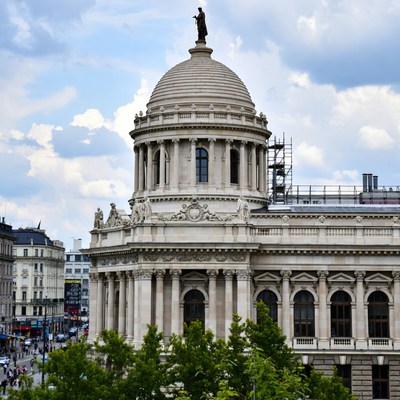 Historic building in urban center