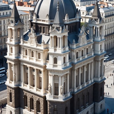 Historic building in urban area