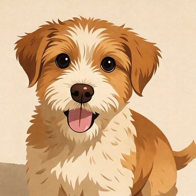 Cute dog with happy expression