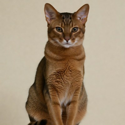 Cat posing on a plain background