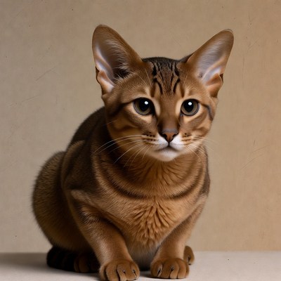 Cat sitting on a flat surface indoors