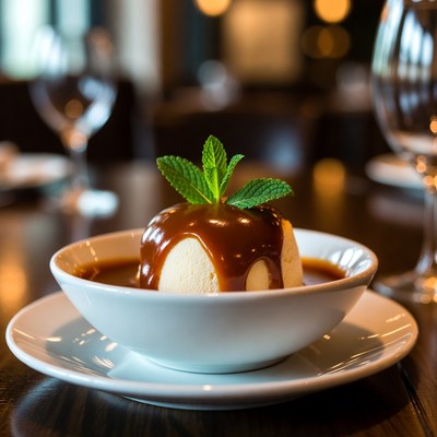 Chocolate dessert served in a bowl