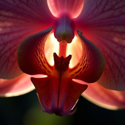 Orchid bloom shows inner beauty