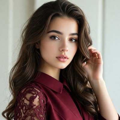 Portrait of a woman with long hair