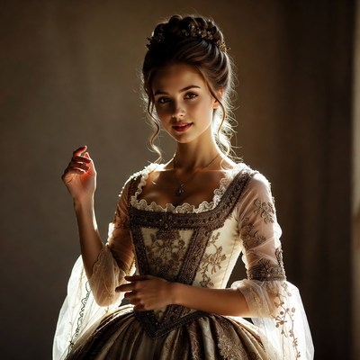 Young woman in historical dress