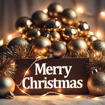 Celebrate christmas with decorations and lights