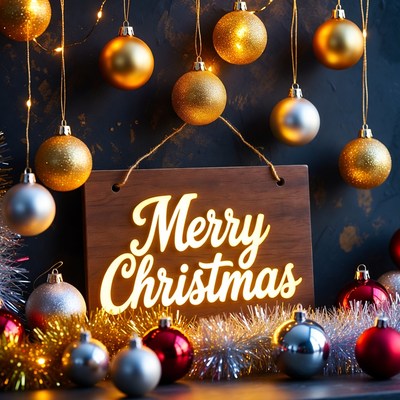 Festive decorations for holiday season