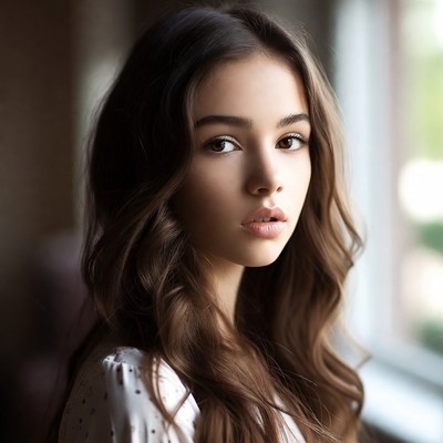 Young woman by the window