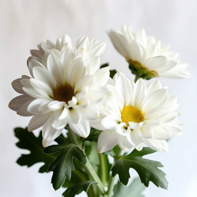 White flowers in a simple vase