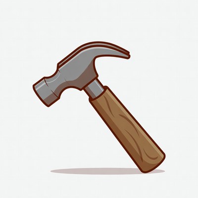Hammer with wooden handle design