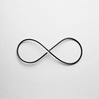 Symbol of infinity on white background