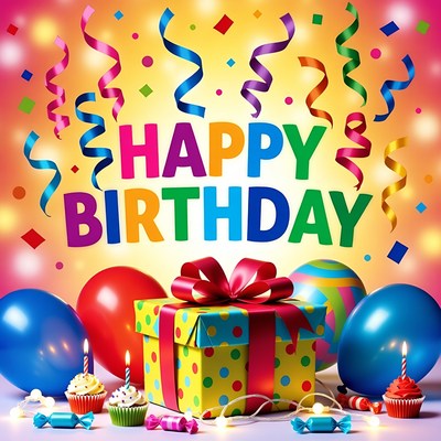 Birthday party celebration with gifts