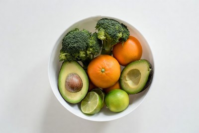 Colorful bowl of fresh produce