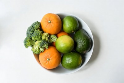 Bowl of fresh fruits and vegetables