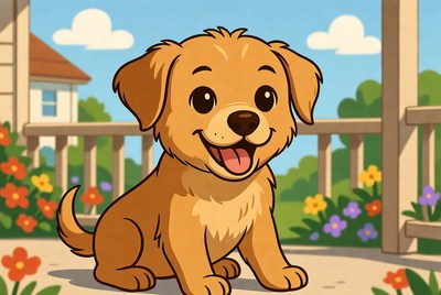 Happy dog enjoying sunny day