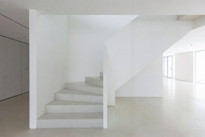 Modern staircase in minimalist space design