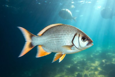 Fish swimming in clear water