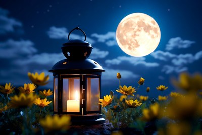 Lantern in the moonlight
