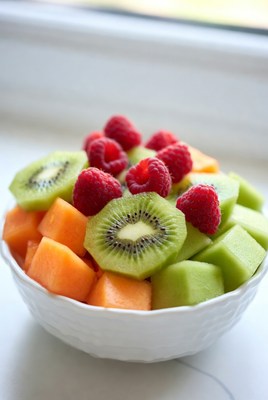 Fresh fruit bowl on a table