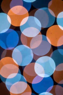 Colorful circles in blurred light