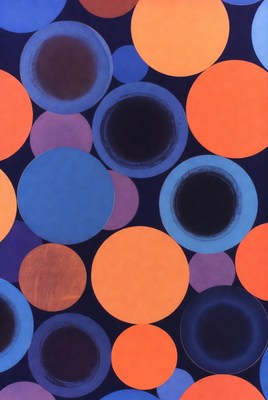 Bright circles on dark background