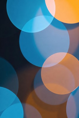 Colorful circles on a dark background