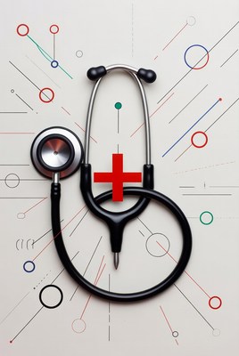 Stethoscope with Red Cross