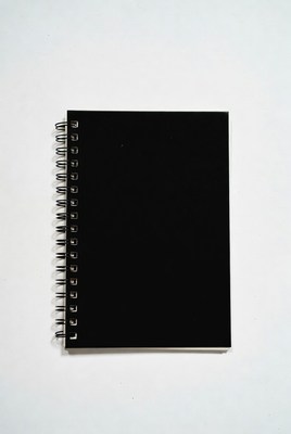 Black Spiral Notebook Isolated