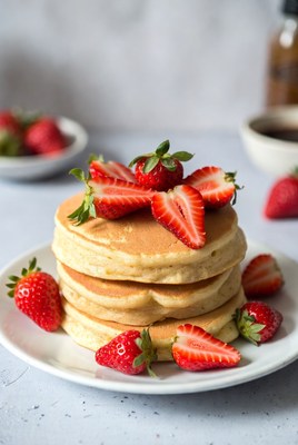 Stack of Pancakes with Strawberries