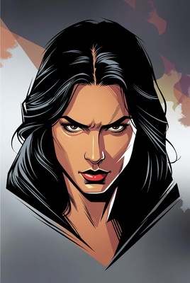 Portrait of a woman with dark hair