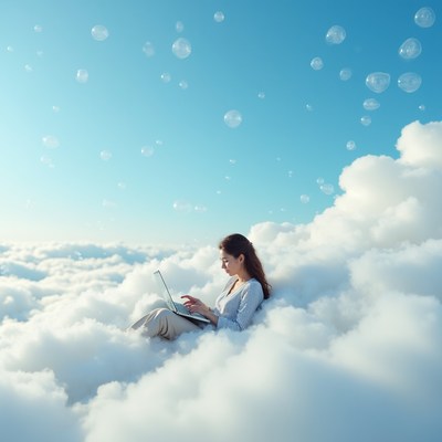 Working on clouds with a laptop