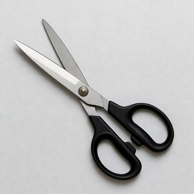 Cutting tools on a plain background