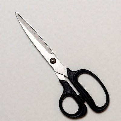 Scissors on a plain surface