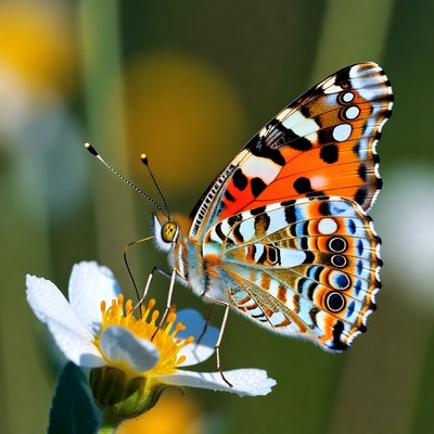 Butterfly perched on a flower