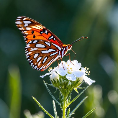 Butterfly resting on a flower