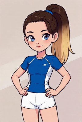Girl in a sports outfit