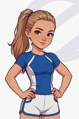 Cheerleader posing with confidence