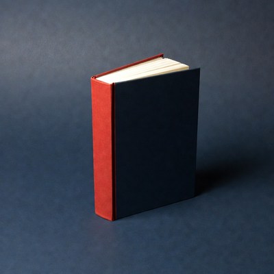 Simple book on blue background
