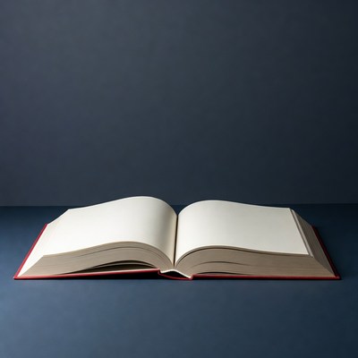 Open book on flat surface