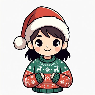 Child in winter outfit smiling brightly