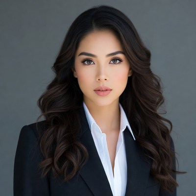 Portrait of woman in a suit