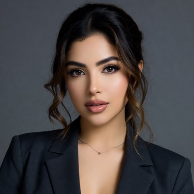 Young woman in black outfit