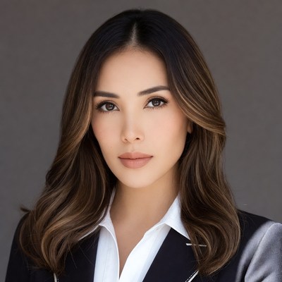 Portrait of a woman with long hair